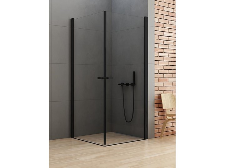 Kabina prysznicowa NEW SOLEO BLACK kwadratowa 100x100x195 drzwi wahadłowe podwójne czyste 6mm AS Kategoria Kabiny prysznicowe
