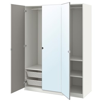 IKEA PAX / VIKEDAL Kombinacja szafy, biały/lustro, 150x60x201 cm