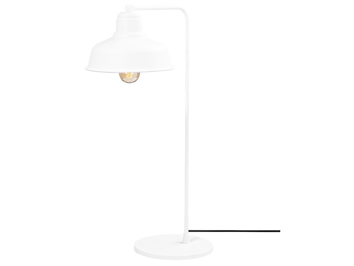 SELSEY Lampa stołowa Jespma biała Lampa z kloszem Lampa nocna Metal Kolor Biały