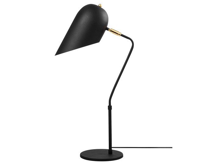 SELSEY Lampa stołowa Azariah średnica 12 cm czarna Pomieszczenie Sypialnia Metal Lampa gabinetowa Lampa z kloszem Pomieszczenie Salon