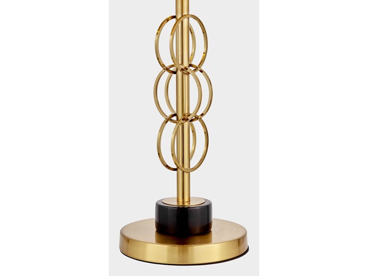 LAMPA STOŁOWA GLAMOUR CZARNO-MOSIĘŻNA AZZARIA LUMINA DECO Lampa z kloszem Wysokość 56 cm Mosiądz Lampa z abażurem Metal Lampa nocna Tkanina Pomieszczenie Salon