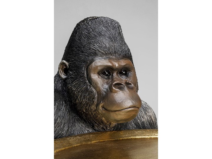 Figurka dekoracyjna Butler Gorilla Holding Tray 34x44 cm Kolor Czarny Kategoria Figury i rzeźby