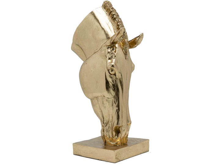 Figurka dekoracyjna Horse Face 30x57 cm złota Zwierzęta Kolor Złoty