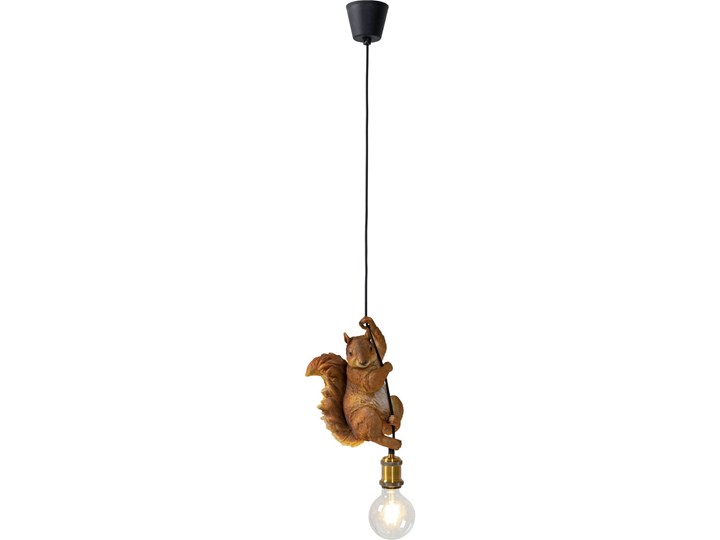 Lampa wisząca wiewiórka czerwona 20x14 cm Lampa inspirowana Lampa z kloszem Tworzywo sztuczne Styl Industrialny