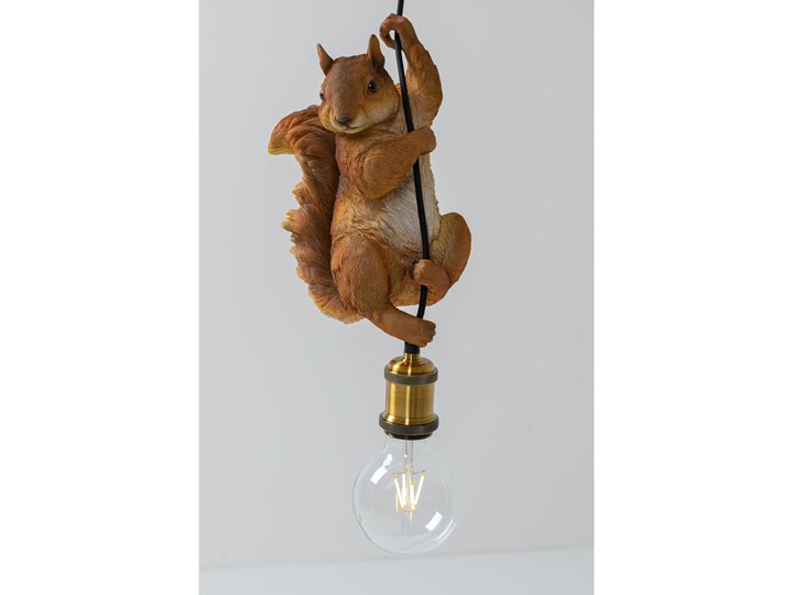 Lampa wisząca wiewiórka czerwona 20x14 cm Lampa inspirowana Tworzywo sztuczne Lampa z kloszem Pomieszczenie Przedpokój Ilość źródeł światła 1 źródło