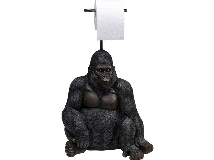 Uchwyt na papier toaletowy Sitting Monkey Gorilla 33x51 cm Kategoria Podajniki papieru Kolor Czarny