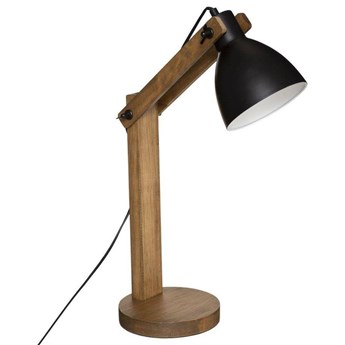 CUBAS lampka biurkowa czarna wykonana z drewna i metalu, wys. 56 cm