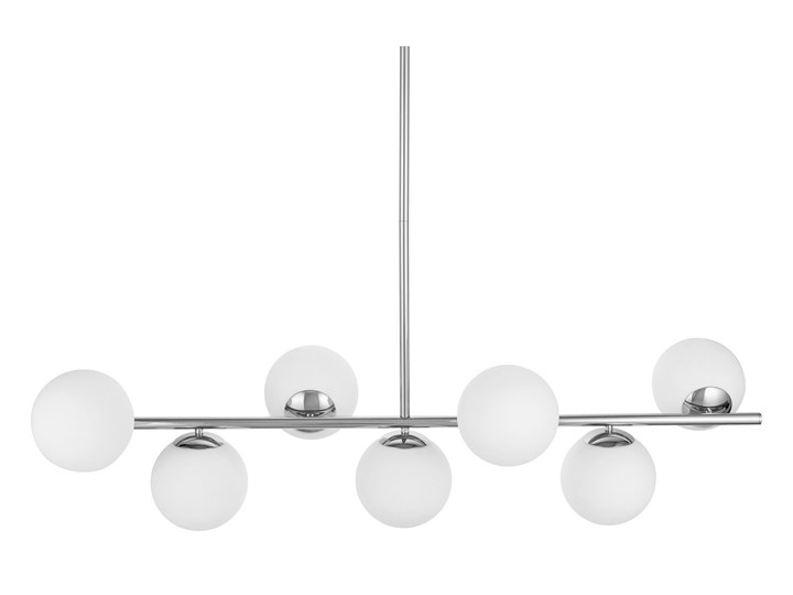 LAMPA WISZĄCA SUFITOWA NOWOCZESNA CHROM FREDICA W7 LUMINA DECO Lampa z kloszem Szkło Ilość źródeł światła 7 źródeł Lampa z abażurem Metal Styl Nowoczesny