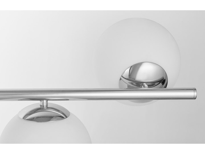 LAMPA WISZĄCA SUFITOWA NOWOCZESNA CHROM FREDICA W7 LUMINA DECO Metal Lampa z kloszem Szkło Lampa z abażurem Kolor Biały