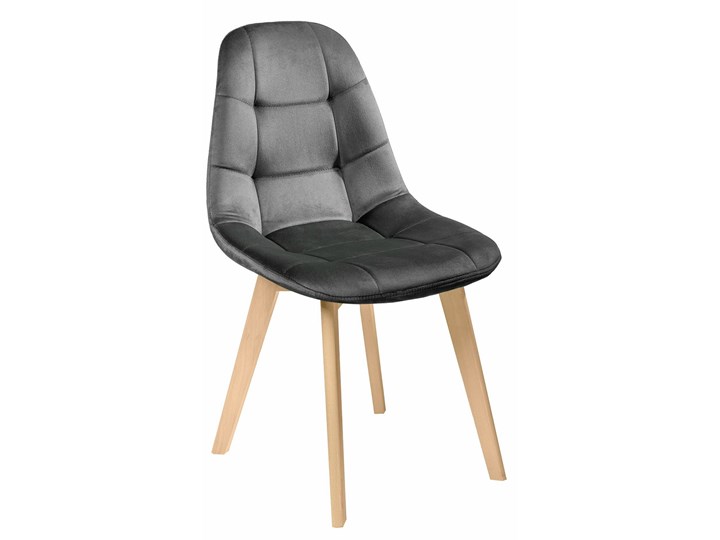 KRZESŁO WESTA VELVET aksamitne GRAFITOWE Szerokość 45 cm Wysokość 83 cm Drewno Tkanina Pomieszczenie Salon Welur Głębokość 83 cm Styl Skandynawski