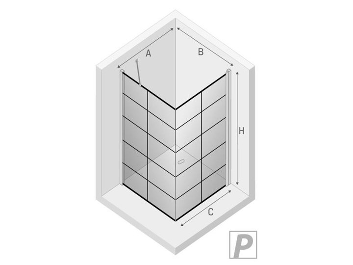 Kabina prysznicowa NEW SOLEO BLACK P kwadratowa 90x90x195 drzwi uchylne pojedyncze czyste 6mm AS - wzór kratka Kategoria Kabiny prysznicowe