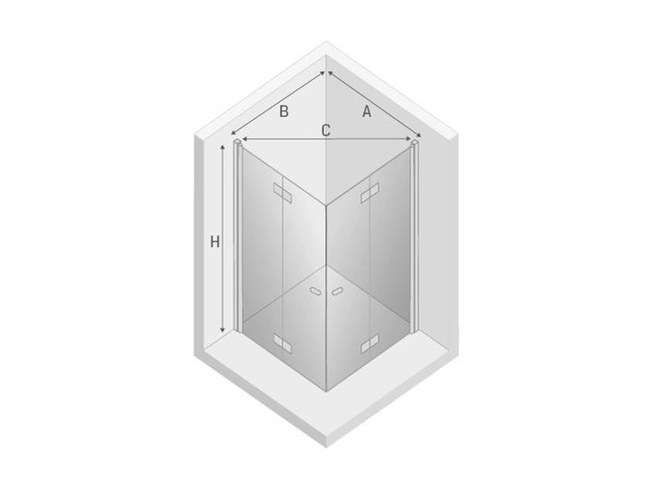 Kabina prysznicowa NEW SOLEO 2D kwadratowa 100x100x195 składane podwójne szkło czyste 6mm Active Shield Kategoria Kabiny prysznicowe