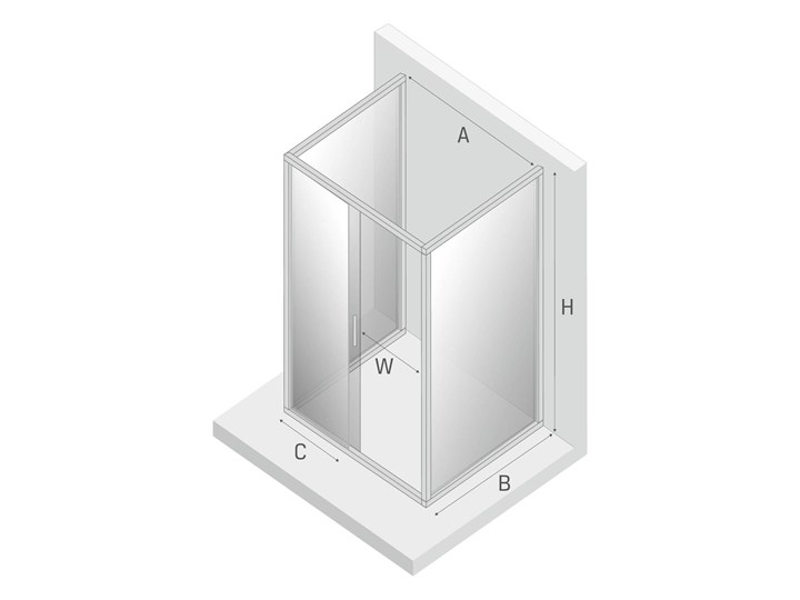 Kabina prysznicowa NEW CORRINA przyścienna drzwi przesuwne pojedyncze 120x90x195 szkło czyste 6mm Active Shield Rodzaj drzwi Rozsuwane Kategoria Kabiny prysznicowe