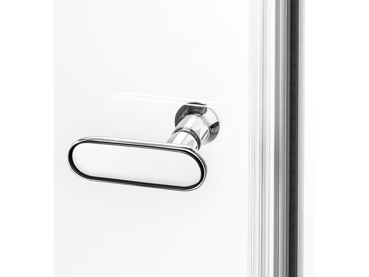 Kabina prysznicowa NEW SOLEO pięciokątna 100x80x195 drzwi uchylne pojedyncze czyste 6mm AS kolumna na krótkiej ściance Kategoria Kabiny prysznicowe
