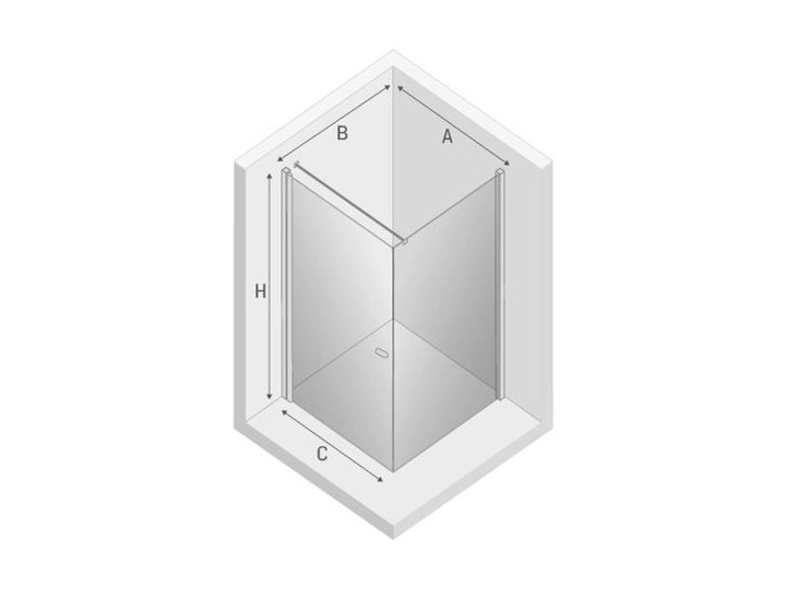 Kabina prysznicowa NEW SOLEO prostokątna 100x120x195 drzwi uchylne pojedyncze szkło czyste 6mm Active Shield - wspornik równoległy Kategoria Kabiny prysznicowe