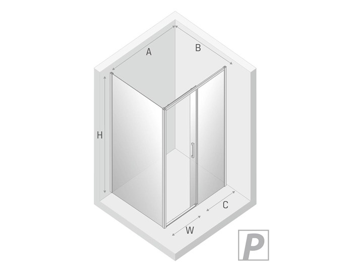 Kabina prysznicowa PRIME P drzwi pojedyncze 160x80x200 szkło czyste z powłoką Kategoria Kabiny prysznicowe