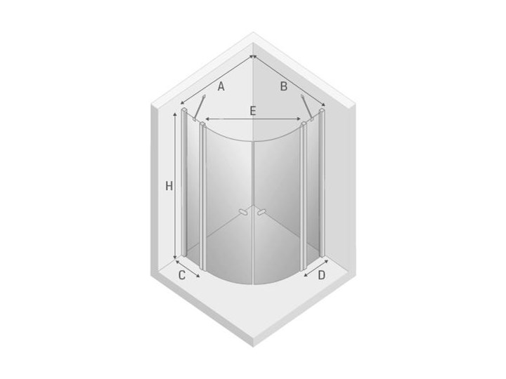 Kabina prysznicowa NEW SOLEO BLACK półokrągła 100x100x195 drzwi uchylne podwójne czyste 6mm AS Narożna Kategoria Kabiny prysznicowe