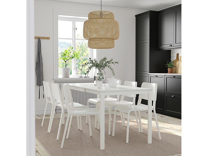IKEA VANGSTA / TEODORES Stół i 6 krzeseł, biały/biały, 120/180 cm Pomieszczenie Jadalnia Liczba krzeseł 4 krzesła