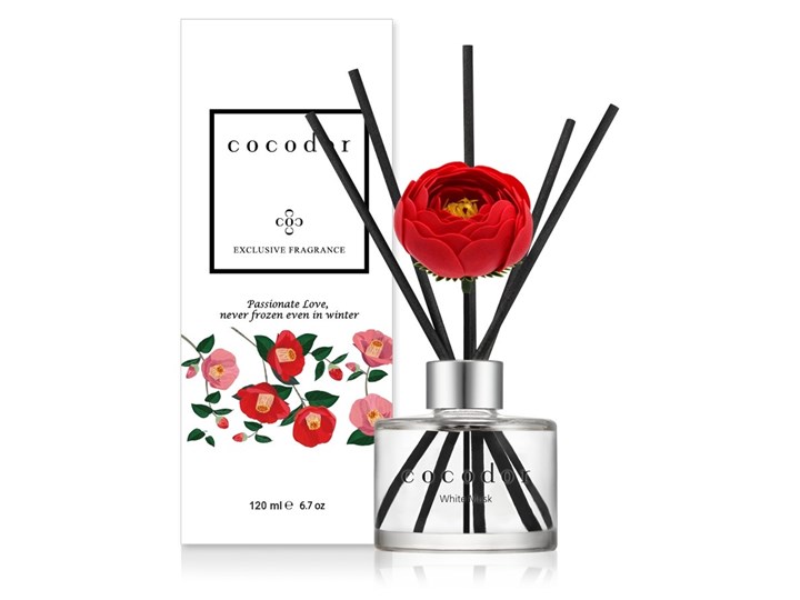 Dyfuzor zapachowy z patyczkami camellia 120 ml white musk pdi30430 kod: PDI30430 Perfumy Kategoria Zapachy do domu