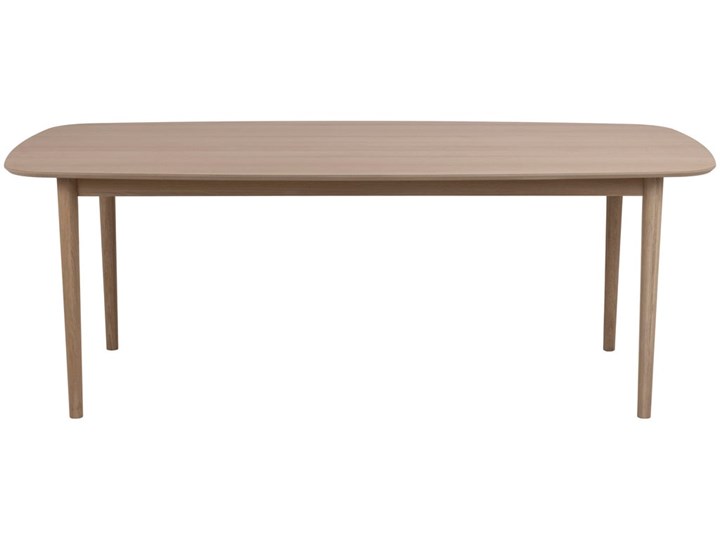 Stół naturalny bielony fornirowany blat drewniane nogi dąb 200x100 cm Długość(n) 200 cm Drewno Kategoria Stoły kuchenne