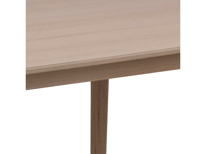 Stół naturalny bielony fornirowany blat drewniane nogi dąb 200x100 cm Drewno Długość(n) 200 cm