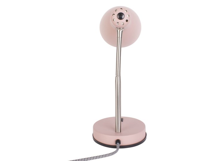 Różowa lampa stołowa Leitmotiv Study, wys. 30 cm Metal Lampa z kloszem Kolor Różowy