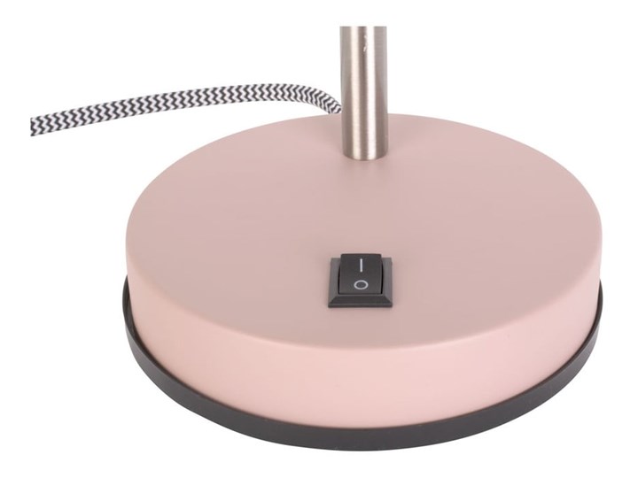 Różowa lampa stołowa Leitmotiv Study, wys. 30 cm Metal Lampa z kloszem Kolor Różowy Kategoria Lampy stołowe