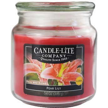 Candle-lite WM świeca zapachowa w szklanym słoju 14 oz 396 g - Pear Lily CL