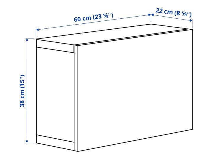 IKEA BESTÅ Kombinacja szafek ściennych, Czarnybrąz/Sindvik czarnobrązowe szkło przezroczyste, 60x22x38 cm Płyta meblowa Stal Metal Płyta laminowana Płyta MDF Tworzywo sztuczne Kategoria Szafki i regały
