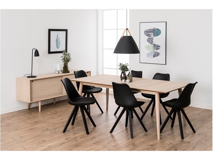 Stół rozkładany Faux 200x100 cm naturalny Kolor Biały Drewno Kolor Beżowy