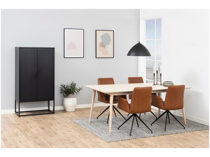 Stół rozkładany Faux 200x100 cm naturalny Drewno Kształt blatu Prostokątny