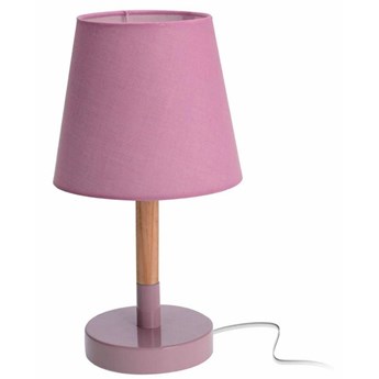 LEVINE lampka stojąca na metalowej podstawie z różowym abażurem, 30x17x17 cm