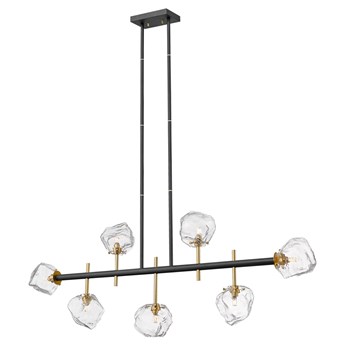 SELSEY Lampa wisząca Arsenio x7 czarno-złota