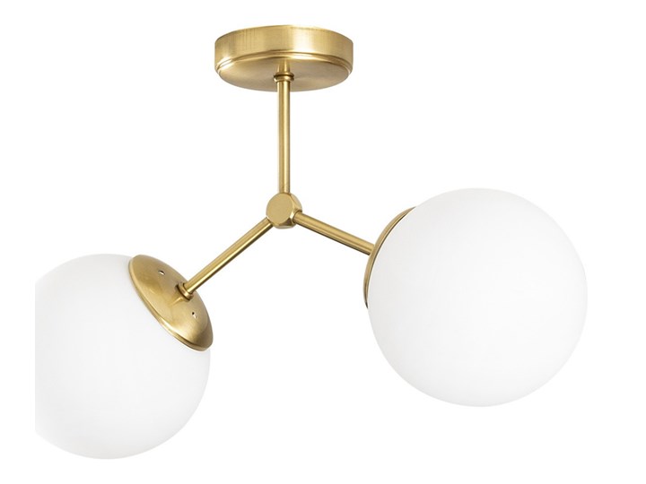 SELSEY Lampa sufitowa Beid x2 złota Lampa z kloszem Szkło Kolor Złoty Metal Styl Nowoczesny