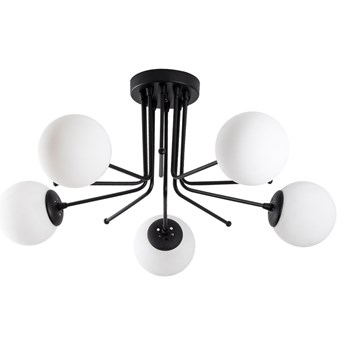 SELSEY Lampa sufitowa Murrayana x5 czarno-biała
