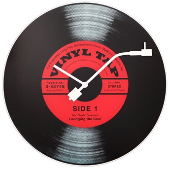 SELSEY Zegar szklany Vinyl Tap średnica 43 cm