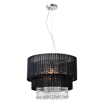 SELSEY Lampa wisząca Bennett czarna średnica 45 cm