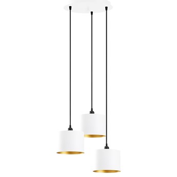 SELSEY Lampa wisząca Hortensis x3 kaskada biała 40 cm