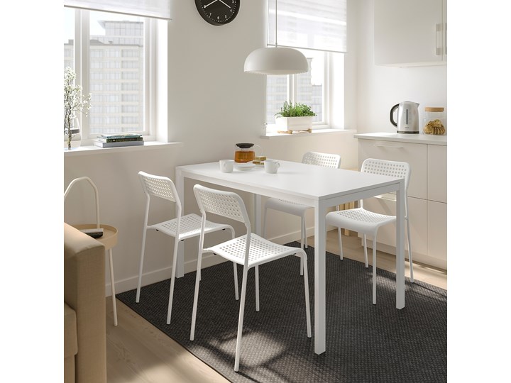 IKEA MELLTORP / ADDE Stół i 4 krzesła, biały, 125 cm Kategoria Stoły z krzesłami Pomieszczenie Salon
