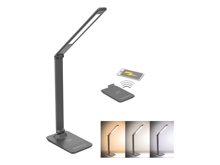 Solight WO55-G - LED Ściemnialna lampa stołowa z ładowaniem bezprzewodowym LED/10W/100-240V