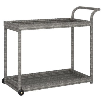Emaga Wózek barowy, szary, 100x45x83 cm, polirattan