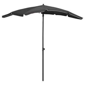 Emaga Parasol ogrodowy na słupku, 200x130 cm, antracytowy