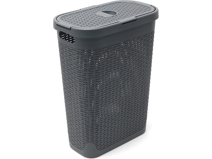 Szary kosz na pranie Addis Rattan Effect Slim Hamper, 50 l Tworzywo sztuczne Kategoria