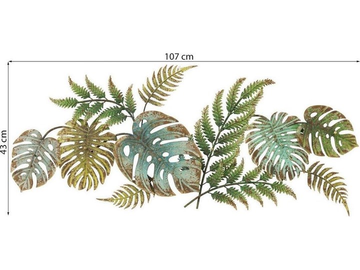 Wieszak ścienny metalowy 107x43 cm Wieszak na ubrania Typ Wieszaki