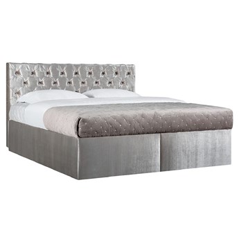 Łóżko pikowane Tiffany, 180x200, srebrny