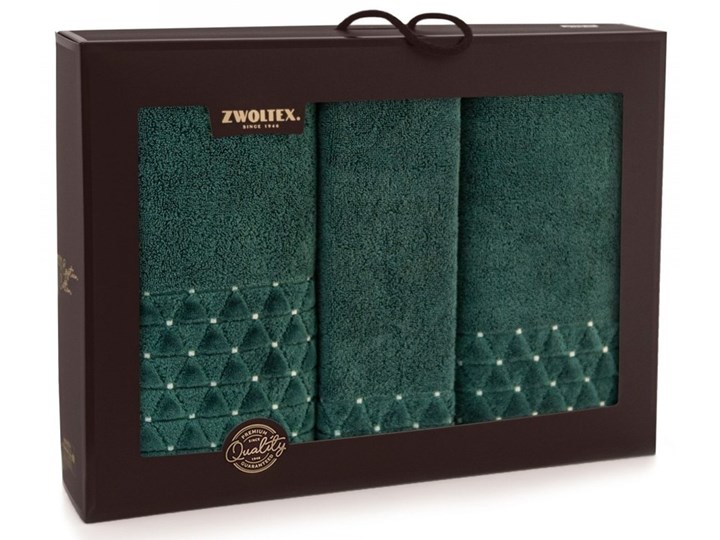 Komplet ręczników z bawełny egipskiej 3-częściowy KRZE3-02 30x50 cm 50x100 cm Bawełna 70x140 cm Kategoria Ręczniki