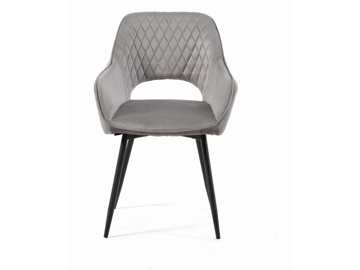 Krzesło z podłokietnikami DC-6372 welurowe, szare Tworzywo sztuczne Tkanina Metal Rodzaj(n) Krzesła