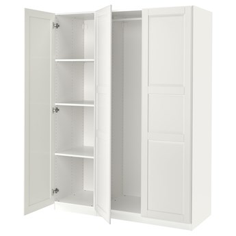IKEA PAX / TYSSEDAL Kombinacja szafy, biały/lustro, 150x60x201 cm