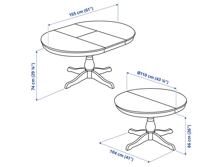IKEA INGATORP / EKEDALEN Stół i 4 krzesła, biały biały/Orrsta jasnoszary, 110/155 cm Pomieszczenie Jadalnia