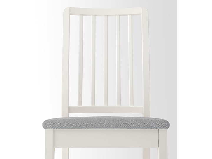 IKEA INGATORP / EKEDALEN Stół i 4 krzesła, biały biały/Orrsta jasnoszary, 110/155 cm Pomieszczenie Jadalnia